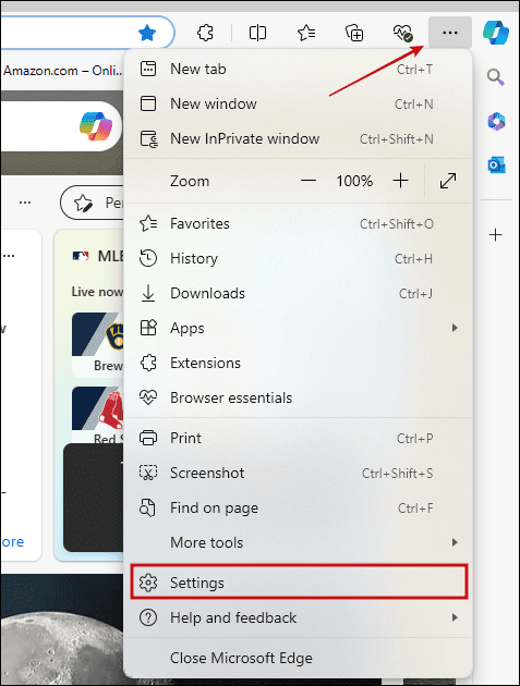 Microsoft Edge Settings